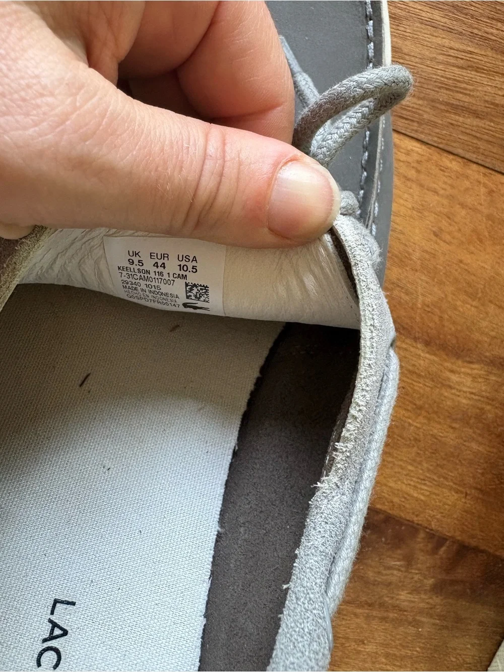 Lacoste keellson Men's Suede Boat Shoes in grey